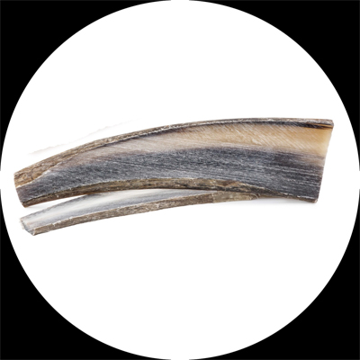 Natural Buffalo Curved Horn Plates 25