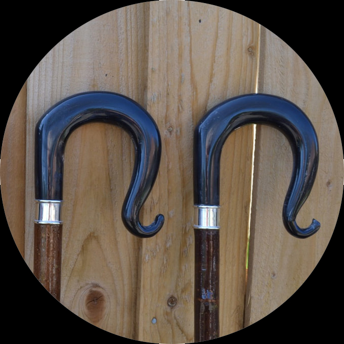 Natural Buffalo Horn & Bone Walking Sticks